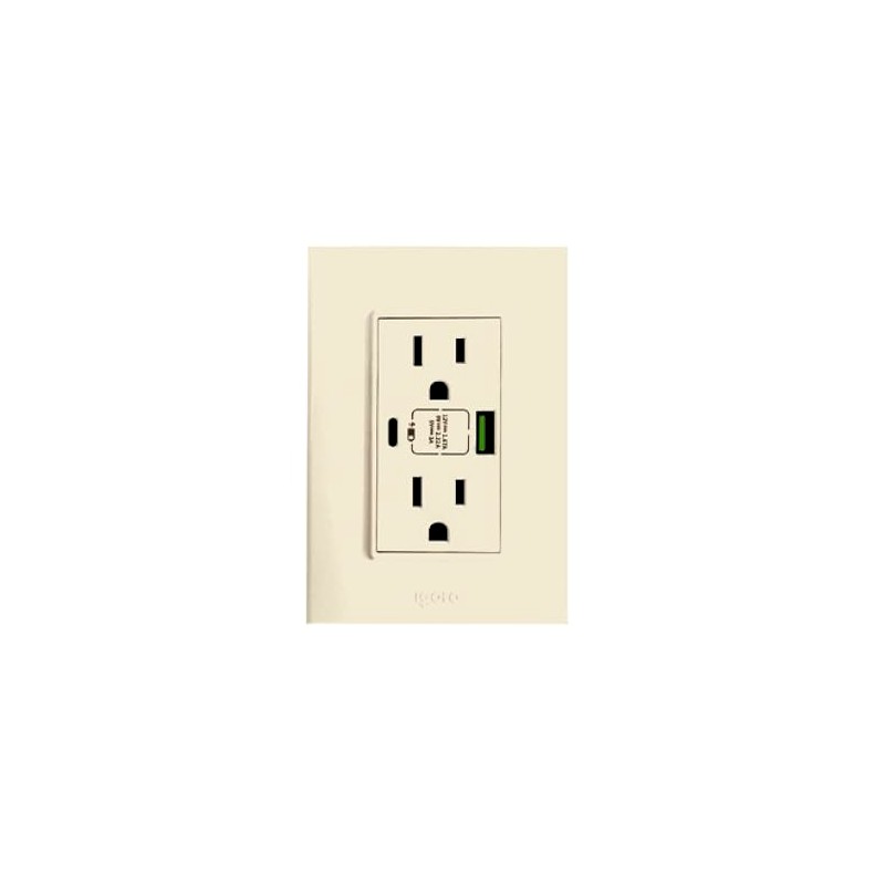iGoto PBUSBC-M Placa Lugano y Contacto Duplex + Usb+ Usbc