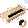 HAHIYO Gold Aluminum Alloy Desk Grommet,80x160mm Premium Cable Organizer with