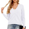 GRECERELLE Women's Cardigan Elegant Lightweight V-Neck Long Sleeve Button Down