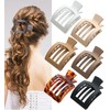 6 Pack Flat Hair Clips for Women Lay Down Claw
