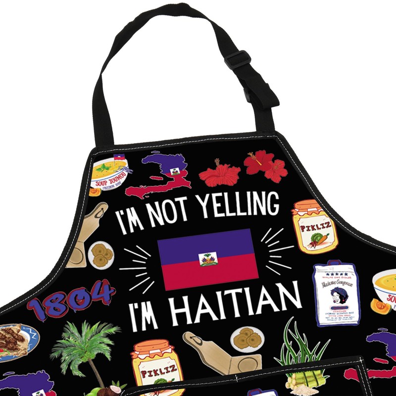 G2TUP Haitian Kitchen Apron Haitian Cooking Apron Haiti Kitchen Gifts