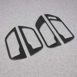 Beautost Fit for Toyota New Grand Highlander 2024 2025 Interior Door Handle Bowl Panel Cover Trims (Carbon Fiber Black)