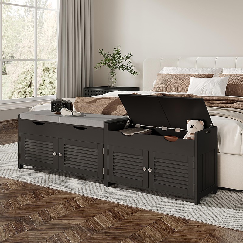 ChooChoo Shoe Storage Bench with Lift Top Storage, Entryway Bench