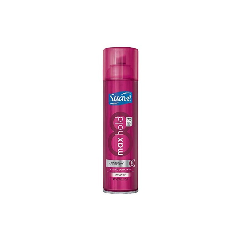 Suave Essentials Hairspray Max Hold 8 Unscented 11 Ounce (Pack