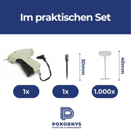 SET Tacker - Tagging Arrow 9S + 1 Replacement Needles + 1000 Tacking Threads Standard 40 mm of epo52