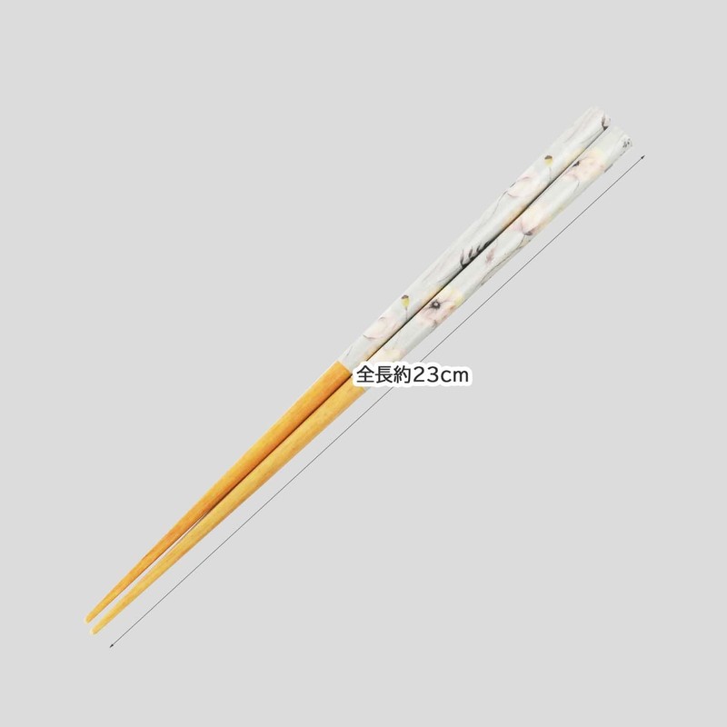 Ishida Painted Chopsticks Fleur, 9.1 inches (23 cm), Blue, Made