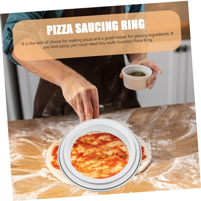 ULTECHNOVO Pizza Saucing Ring Aluminum Alloy Baking Tool for Pizzas