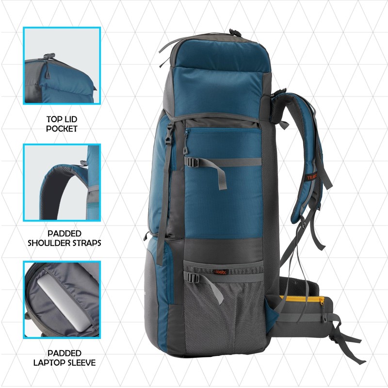 TRAWOC 60 Ltr Blue Rucksack