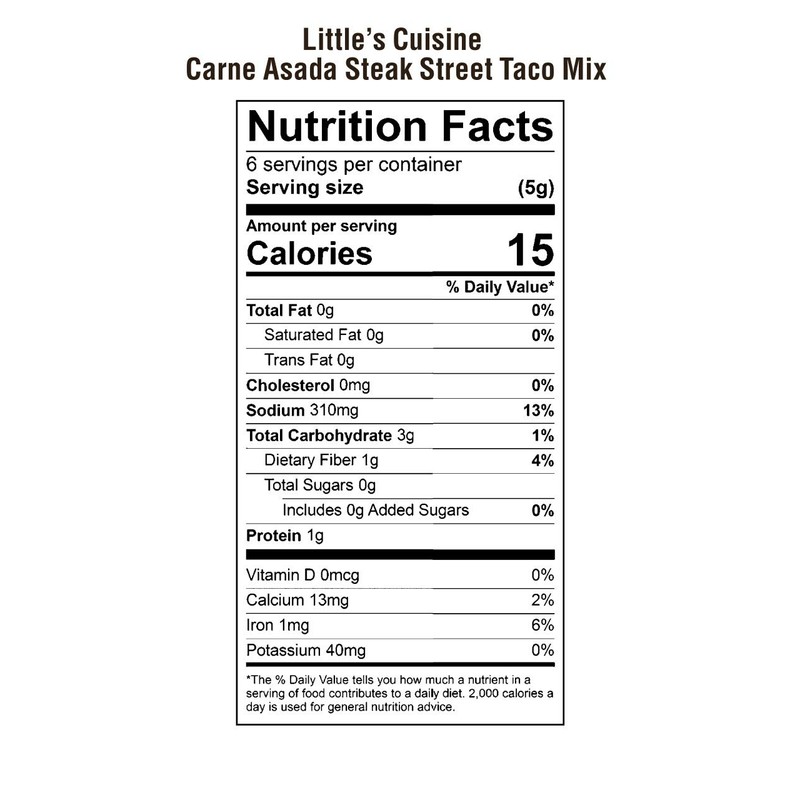 Little's Cuisine | Street Taco Seasoning Mix | Carne Asada