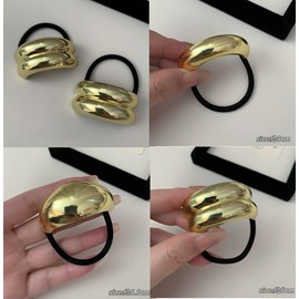 3 PCS Metal Hair Tie, Ponytail Hair Cuff, Gold Hair Cuff, Geometric Elastic Hair Ties, Gold Ponytail Cuff Silver Metal Hair Ties Hair Elastic Hair Ties for Women Gold Hair Accessories ﻿