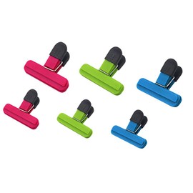 6 Pieces Food Bag Clips, Food Clips Bag Sealing Clips, 2 Sizes Food Pegs Clips, Large/Small Plastic Freezer Bag Clips Multicolour