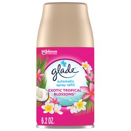 Glade Automatic Spray Refill, Air Freshener for Home and Bathroom, Exotic Tropical Blossoms, 6.2 Oz
