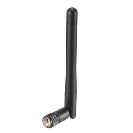 sourcing map WiFi Antenna 3dBi 2.4/5.8GHz SMA Male Omni Direction Dual Band 110mm Folding Compatible Black