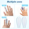 2pcs 85x25mm/3.35x0.98in Waterproof Finger Protector(Transparent)
