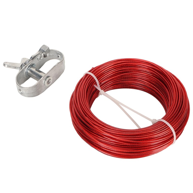 Depisuta 150ft Pool Cover Cable and Winch Kit, Pool Cover