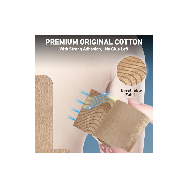 Ktquick Cinta Kinesiológica Precortada Zona Lumbar Unidades Algodón Impermeable Transpirable