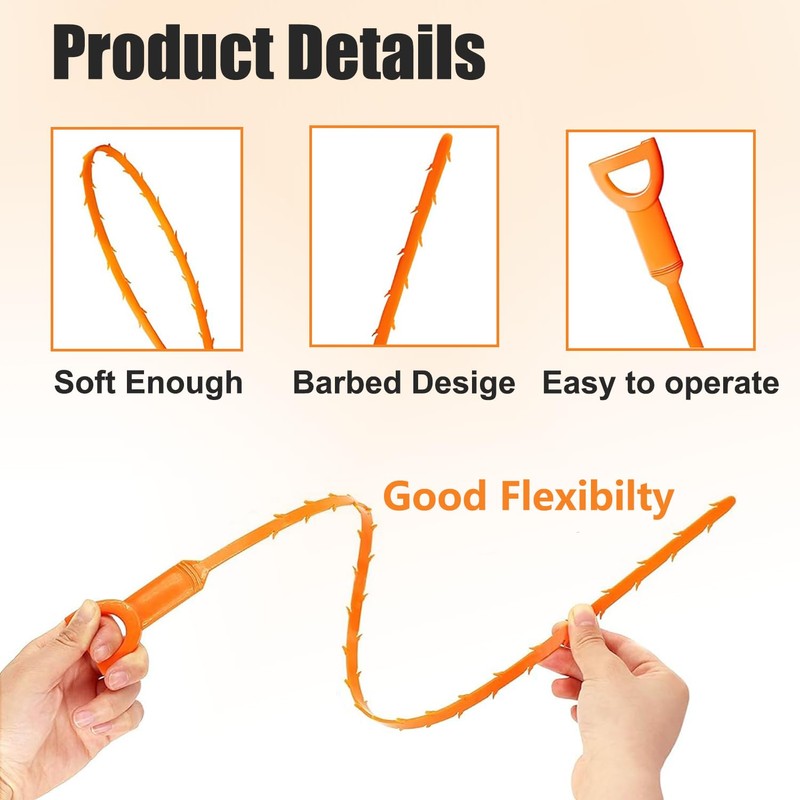20 Inch Snake Drain Hair Removal Tool,Hair Drain Cleaner Tool,