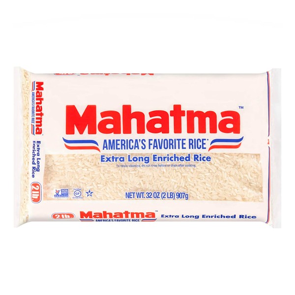 Mahatma Mahatma Extra-Long-Grain Rice 2-Pound Rice Bag, Gluten-Free and Non-GMO