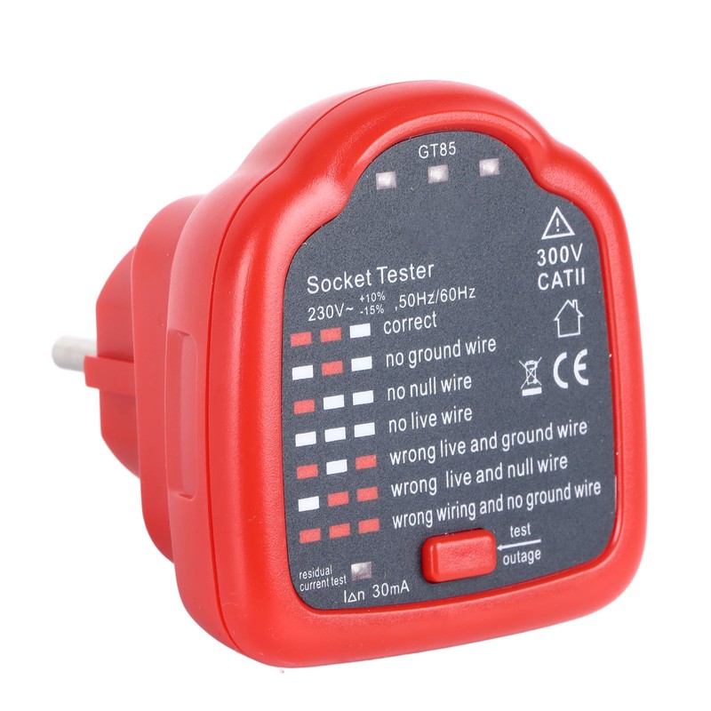 Socket Tester Electrical Detector AC Voltage Outlet Circuit Breaker Finder