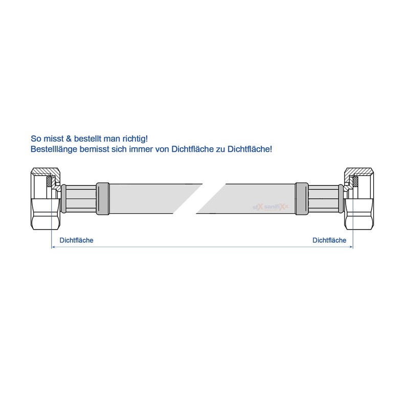 SFX® Reinforced Hose 70 cm Flex Hose - 1/2 Inch