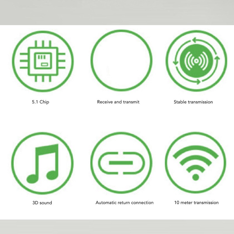 2 in 1 Bluetooth5.1 Receiver Transmitter 3.5mm Stable Connection Wireless