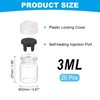 PATIKIL 3ml Clear Glass Sample Vials, 20Pcs Small Liquid Bottles