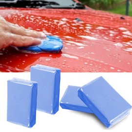 Car Clay Bar 4 Pack 400g, Premium Grade Clay Bars Auto Detailing Magic Clay Bar Kit with Towel Clay Bar Cleaner with Washing and Adsorption Capacity for Car Wash Car Detailing Clean,RV,Glass Cleaning