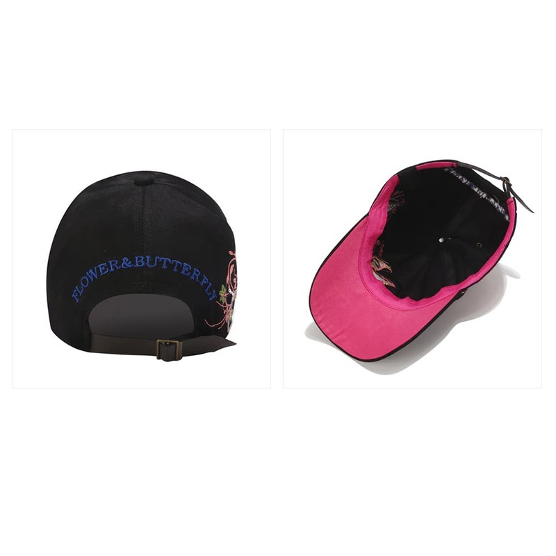 FSSTUD Butterfly Embrioderied Baseball Cap Adjustable Snapback Hat Travel Sports