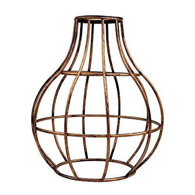 LEDSone Modern Easy Fit Geometric Vase Shape, Metal Wire Cage