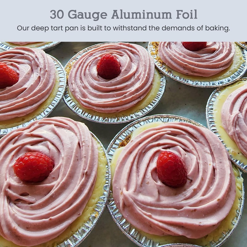 Disposable Aluminium 4 1/4 Deep Tart Pan #425 (100) by