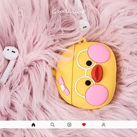 UnnFiko - Funda para AirPods Pro, diseño de dibujos animados 3D de silicona suave para AirPods 3 con soporte (lesionado por el polvo, AirPods Pro)    