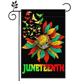 Juneteenth Black Liberation Garden Flag 12x18 inch Double-sided Burlap Home Outdoor Yard Decor Flag