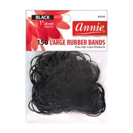 Annie Black Rubber Bands - 150pcs  3149