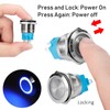 GUNGY Pressure Switch Waterproof 19 mm Button LED Switch 12V-24V