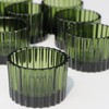 VOHO Green Tealight Candle Holder Set of 12, Glass Candle