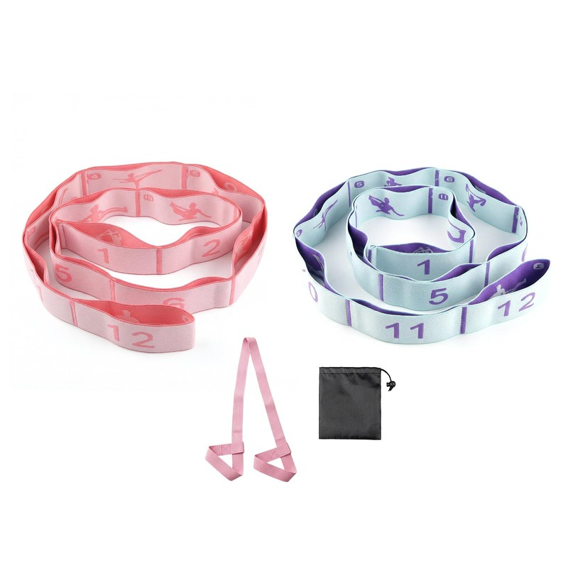 2PCS Correa Elástica para Yoga, Bandas de Resistencia para Ejercicios,