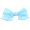 Chiffon 7 inch Hair Bow-Aqua