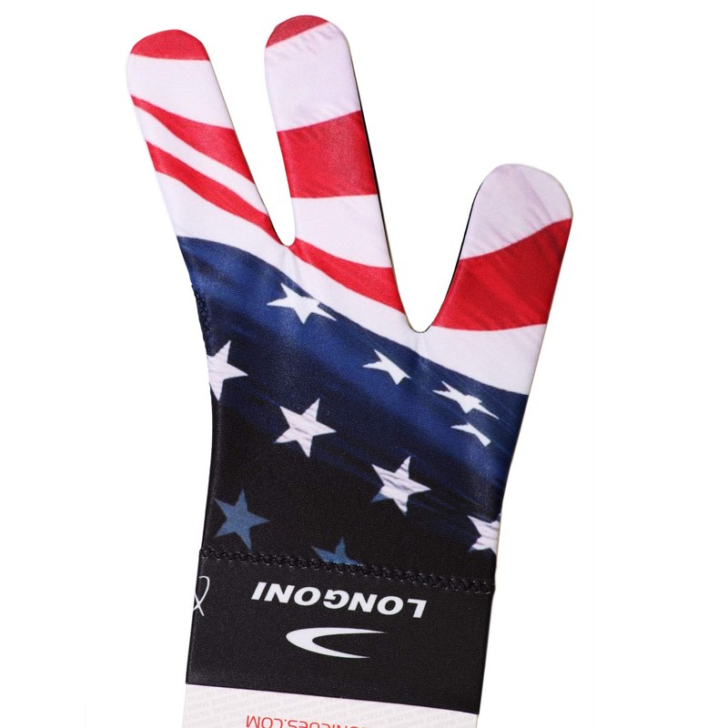 Longoni Billiard Pool Cue Glove Fancy Flag 3 for Left