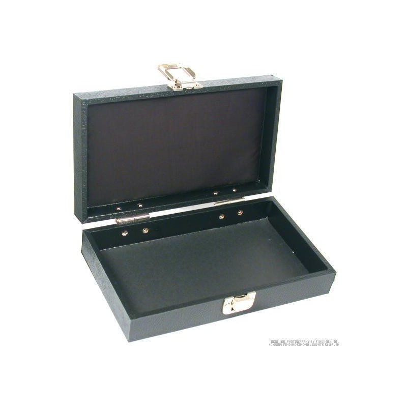 FindingKing Gemstone Gem Jar Wood Display Case 15 Black Jar