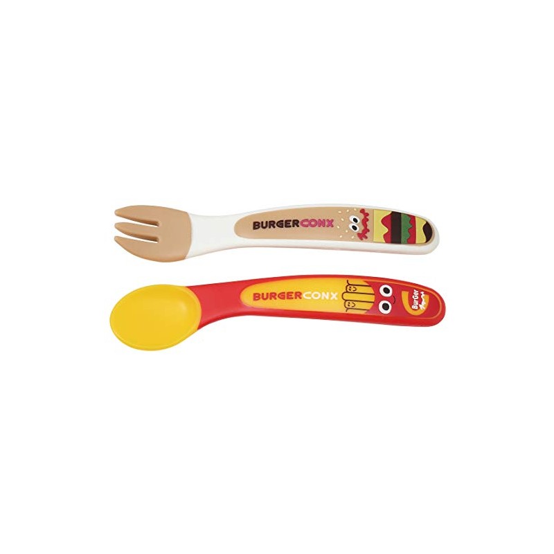 Skater SFB2 Children's Spoon and Fork Set, Burger Conx, Mix,