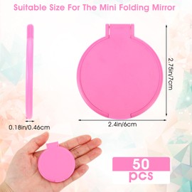 Hpmjz 12 Pcs Mini Folding Mirror 2.4 in Pocket Travel Mirror Portable Round Compact Mirrors Vintage Small Makeup Mirrors for Purse Daily Use Party Favors Women Girls Gifts