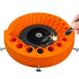 Drill Bit Sharpener Attachment for 125mm Angle Grinders (2-13mm Bits) - Revive Dull Bits & Extend Tool Life (Orange)