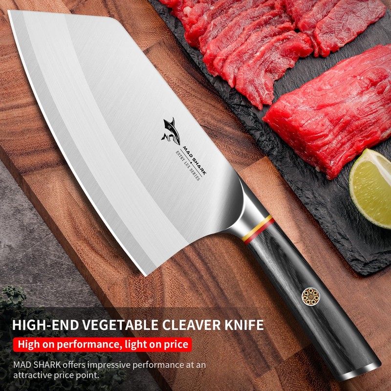 MAD SHARK High-end Cleaver Knife 7 Inch for Vegetable and