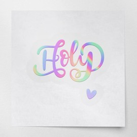 Decal Stickers of Holy (Hologram) (Set of 2) Premium Waterproof Vinyl Decal Stickers for Laptop Smartphone Car Dirt Bike Wall Room Mason Jar Bathtub Door Skateboard - BICVER1f77792HOW19Y24