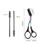 Eyebrow Scissors, Non-Slip Eyebrow Scissors with Comb and Brush, Eyebrow