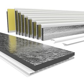 HEXIM PVC Roller Shutter Box Cover with Insulation, Length: 1000-2000 mm, Width: 120-320 mm, Inspection Flap, Roller Shutter Cover, Retrofit Lid Flap (260 mm x 1.6 m)