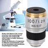100X Microscope Objective RMS Size Fall Resistant Professional Objective Lens