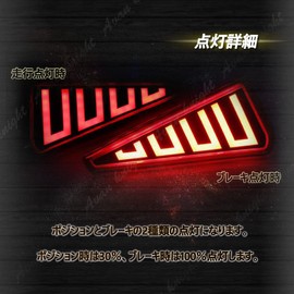[Avan Knight] Toyota Noah Voxy 80 Series Rear Tail Flowing Light Left and Right Set Smoke Red Sequential Turn Signal Brake Small Lamp Reflector KRB056 (Smoke (No Turn Signal Lighting))