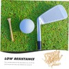 WOONEKY Golf Tees Bamboo 50pcs Golf Spikes Golf Markers Stands