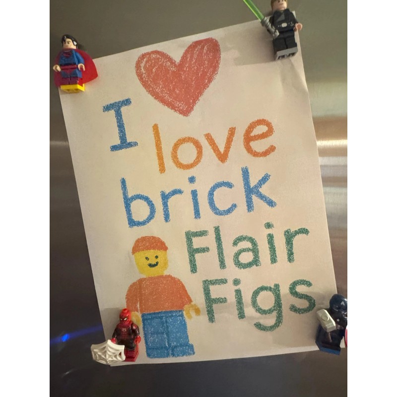 Building Block Blue Minifigure Magnet Stand Set OF 4